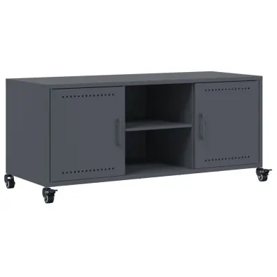 vidaXL TV omarica antracitna 100,5x39x43,5 cm jeklo