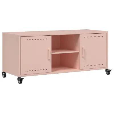 vidaXL TV omarica roza 100,5x39x43,5 cm jeklo