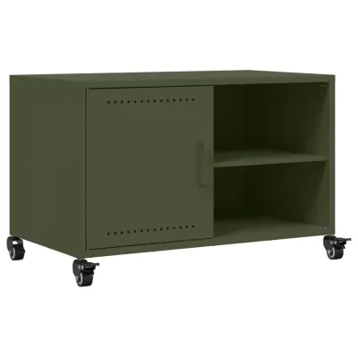 vidaXL TV omarica olivno zelena 68x39x43,5 cm jeklo