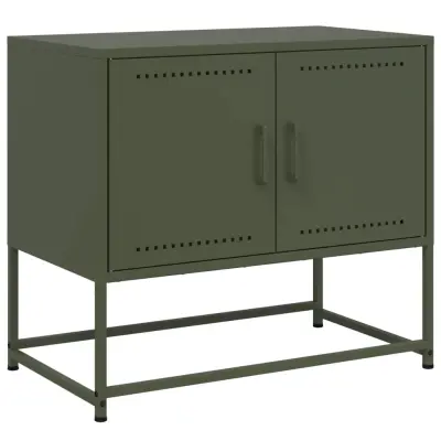 vidaXL TV omarica olivno zelena 68,5x39x60,5 cm jeklo