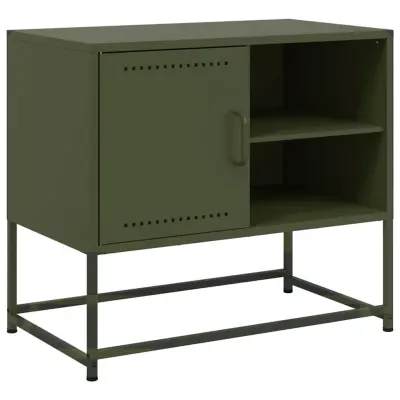 vidaXL TV omarica olivno zelena 68x39x60,5 cm jeklo