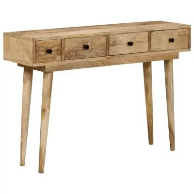 vidaXL Konzolna mizica 110x30x75 cm trden mangov les