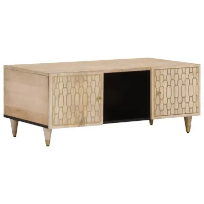 vidaXL Klubska mizica 100x54x40 cm trden mangov les