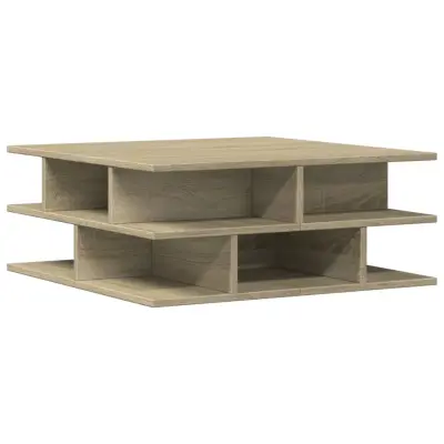 vidaXL Klubska mizica sonoma hrast 70x70x29 cm inženirski les