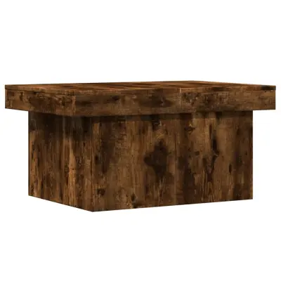 vidaXL Klubska mizica dimljeni hrast 80x55x40 cm inženirski les