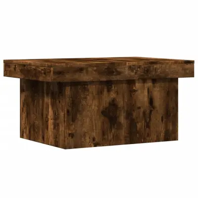 vidaXL Klubska mizica dimljeni hrast 100x55x40 cm inženirski les