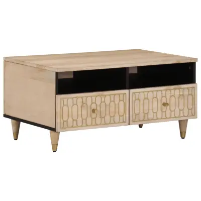vidaXL Klubska mizica 80x54x40 cm trden mangov les