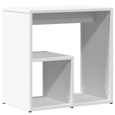 vidaXL Stranska mizica bela 50x30x50 cm iverna plošča