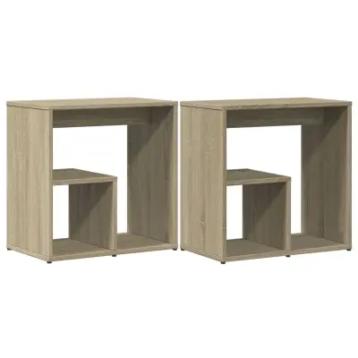 vidaXL Stranska mizica 2 kosa sonoma hrast 50x30x50 cm iverna plošča