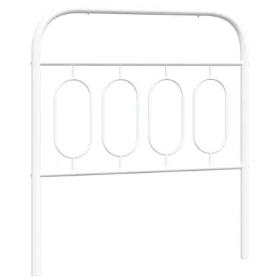 vidaXL Kovinsko vzglavje belo 80 cm