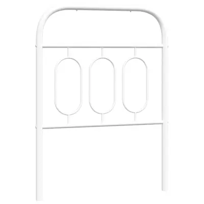 vidaXL Kovinsko vzglavje belo 75 cm