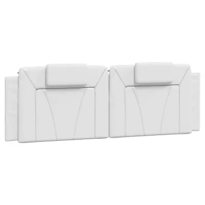 vidaXL Vzglavna stranica bela 160 cm umetno usnje