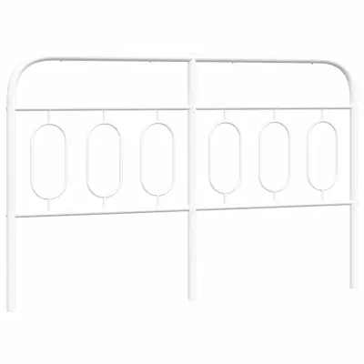 vidaXL Kovinsko vzglavje belo 137 cm