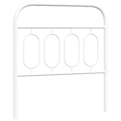 vidaXL Kovinsko vzglavje belo 90 cm
