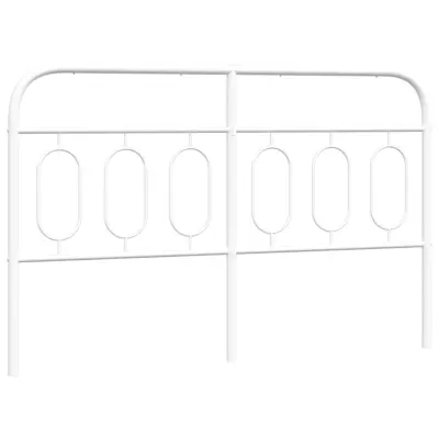 vidaXL Kovinsko vzglavje belo 150 cm