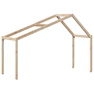 vidaXL Streha za otroško posteljo 213x95,5x144,5 cm trdna borovina