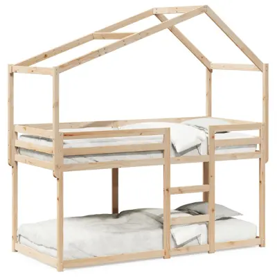 vidaXL Pograd s streho 75x190 cm trdna borovina
