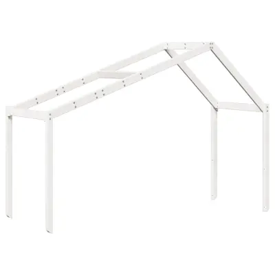 vidaXL Streha za otroško posteljo bela 213x95,5x144,5cm trdna borovina