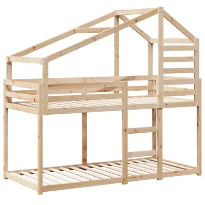 vidaXL Pograd s streho 90x190 cm trdna borovina