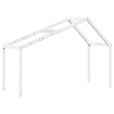 vidaXL Streha za otroško posteljo bela 203x80,5x142 cm trdna borovina