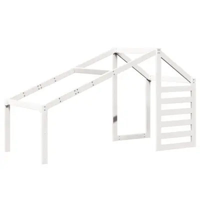 vidaXL Streha za otroško posteljo bela 198x97x113 cm trdna borovina