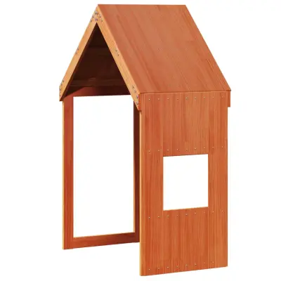 vidaXL Streha za otroško posteljo voščeno rjava 55x99x139,5cm borovina