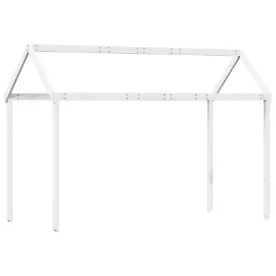 vidaXL Streha za otroško posteljo bela 217x95,5x159 cm trdna borovina