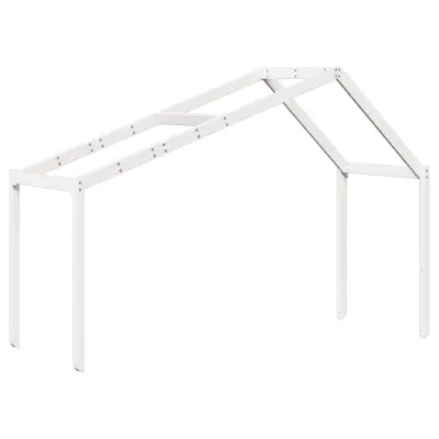 vidaXL Streha za otroško posteljo bela 203x95,5x142 cm trdna borovina
