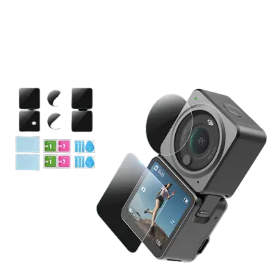 Eksplozijsko varna zaščita zaslona v foliji iz kaljenega stekla za DJI Action 2 Transparent