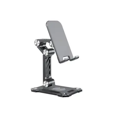 Nadgrajeno odebeljeno zložljivo in nastavljivo držalo za mobilni telefon/držalo za iPad Black