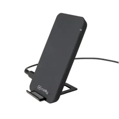 CELLY Wireless Charger izhod 10W s črnim stojalom
