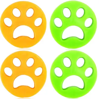 Odstranjevalec dlake z oblačil - odstranjuje pasje/mačje dlake Zelena/Rumena   4-Paket