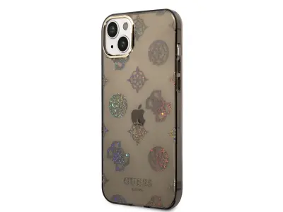 Guess, Trdo ohišje za Apple iPhone 14 TPU Peony, ?rna