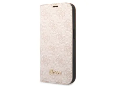 Guess, Folio etui za iPhone 14 Pro Printed 4G Trendy, Roza
