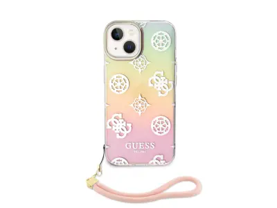 Guess, Ohišje za Apple iPhone 15 Plus TPU Peony s trakom za roko, Ve?barvno