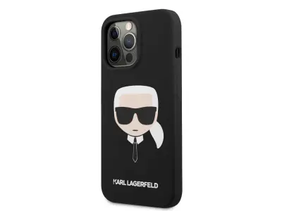 Karl Lagerfeld, Trdno ohišje za Apple iPhone 14 Pro Karl's Head, Črna