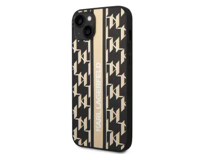 Karl Lagerfeld, Ohišje za Apple iPhone 14 Plus PU Monogram Stripe, ?rna
