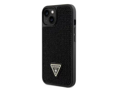 Guess, Trdo ohišje za Apple iPhone 15 Triangle Diamond, ?rna