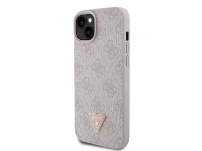 Guess, Trdo ohišje za Apple iPhone 15 Triangle Strass 4G, Roza