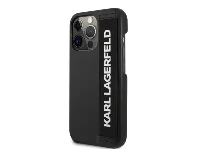 Karl Lagerfeld, Ohišje za Apple iPhone 13 Pro Elasti?ni trak, ?rna