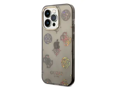 Guess, Trdo ohišje za Apple iPhone 14 Pro TPU Peony, ?rna