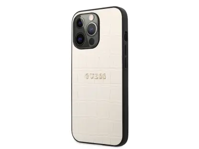 Guess, Apple iPhone 13 Pro PU ovitek Croco, Bež