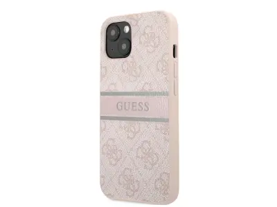 Guess, Trdo ohišje za Apple iPhone 13 Mini PU 4G Stripe, Roza