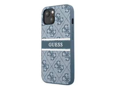 Guess, Trdo ohišje za Apple iPhone 13 Mini PU 4G Stripe, Modra
