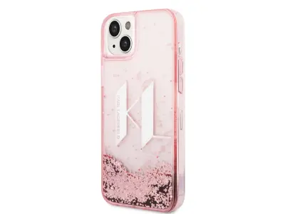 Karl Lagerfeld, Ohišje za Apple iPhone 14 Plus Glitter KL Floating Glitter, Roza