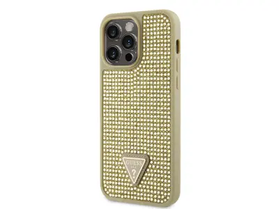 Guess, Trdo ohišje za Apple iPhone 15 Pro Triangle Diamond, Zlata