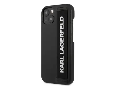 Karl Lagerfeld, Ohišje za Apple iPhone 13 Elasti?ni trak, ?rna