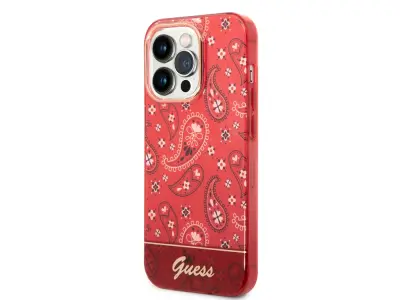 Guess, Ohišje za Apple iPhone 14 Pro Max TPU Bandana, Rde?a