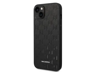 Karl Lagerfeld, Apple iPhone 14 Plus PU ohišje Saffiano Monogram, ?rna