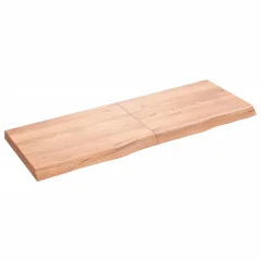 vidaXL Kopalniški pult svetlo rjav 140x50x(2-6) cm obdelan trden les